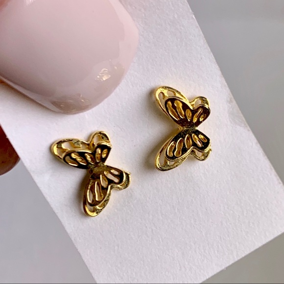 Jewelry - 🦋 GOLD Plated Cute Butterfly Earrings